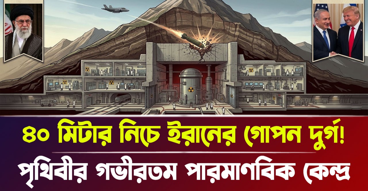 আমেরিকার ঘুম হারাম করে মাটির ৪০ মিটার গভীরে অপরাজেয় পারমাণবিক দুর্গ বানাচ্ছে ইরান